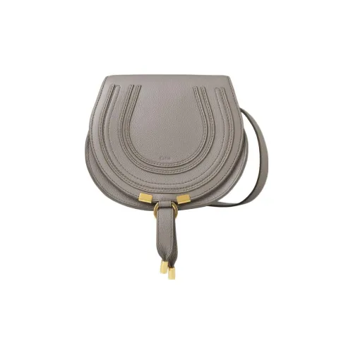 Chloe Marcie с рельефной телячьей кожей седельная сумка сумка через плечо сумка через плечо маленькая женская серый