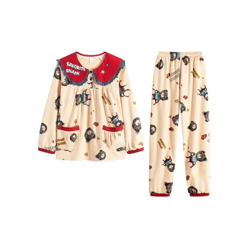 Gongdie Пижамный комплект женский абрикосовый