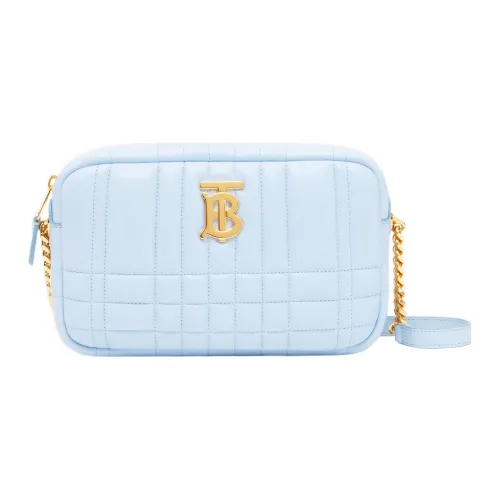 Burberry Lola Сумка из овечьей кожи Camera Сумка через плечо Маленькая Женская Светло-синяя