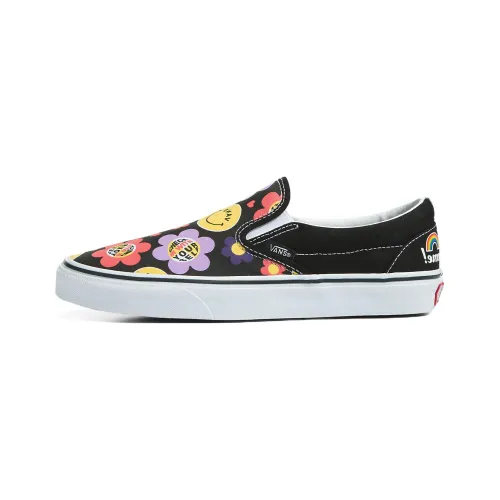 Vans Slip On Износостойкий и Легкий Низкий Топ Скейтборд Кроссовки Унисекс Черный