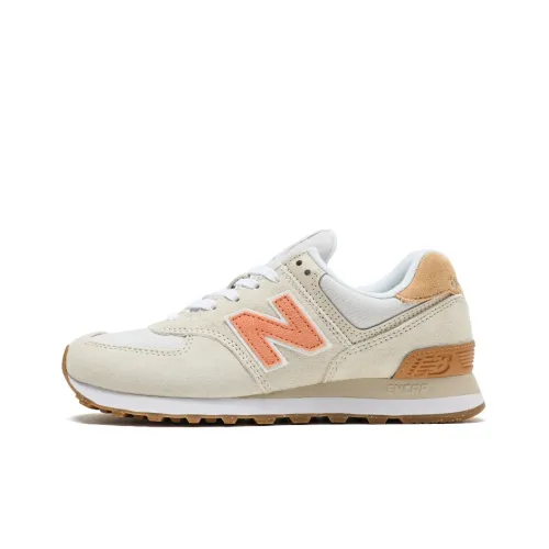 New Balance NB 574 Series Low Топ Повседневные Беговые Кроссовки Женские Бежевые