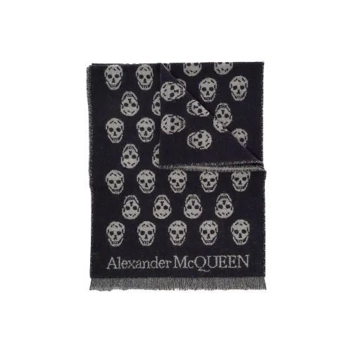 Alexander McQueen Шерсть Трикотаж Шарфы Морской Синий Мужской
