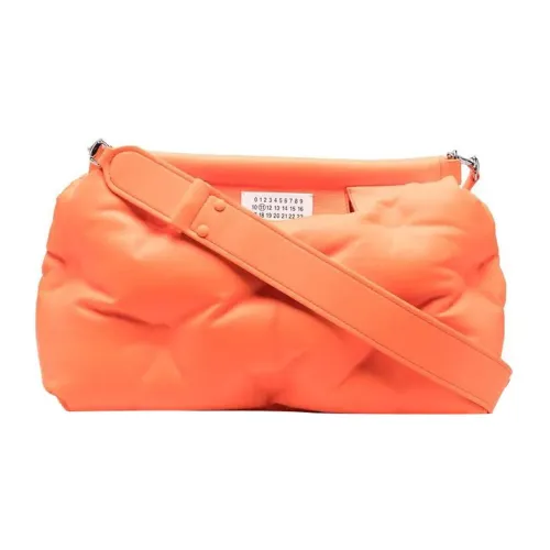 Maison Margiela Sheepskin Calfskin Portable Crossbody Bag Shoulder Bag Women's Orange Maison Margiela Овчина Телячья кожа Портативная Сумка через плечо Женская Оранжевая