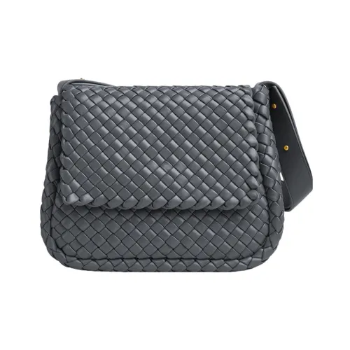 Bottega Veneta Intreccio Кожа Портативная Сумка через плечо Маленькая Женская Сумка Серый