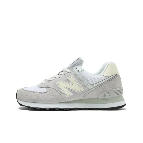 New Balance NB 574 Low Топ Повседневные Беговые Кроссовки Женские Серый Желтый