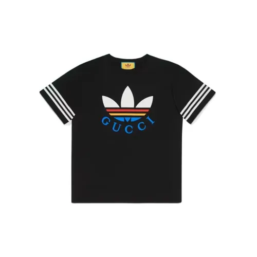 GUCCI X ADIDAS X GUCCI Co Брендированная Серия FW22 Рубашка Мужская Черная