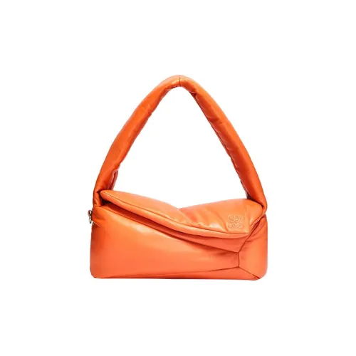 LOEWE Puzzle Hobo Яркий Наппа Овчина Сумка на плечо Сумка Обычный Женские Апельсин