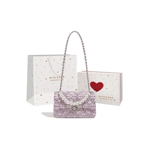 Miss Kung Тканая хлопковая сумка с кожаными вставками сумка через плечо жемчужная сумка маленькая сумка через плечо