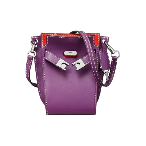 TORY BURCH Lee Radziwill Кожа Сумка через плечо Мини Женская Чертополох травяной фиолетовый