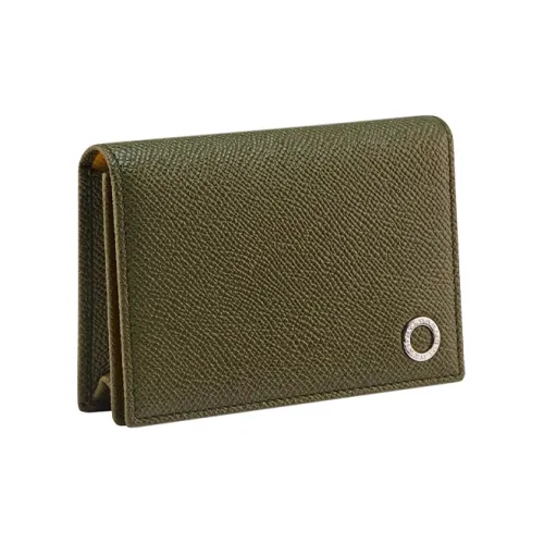 BVLGARI Man Collection BVLGARI Collection Коровья кожа Зернистая текстура Держатель для карт Мужской