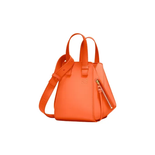 LOEWE Hammock Сатин Телячья кожа Сумка через плечо Сумка Женские Апельсин