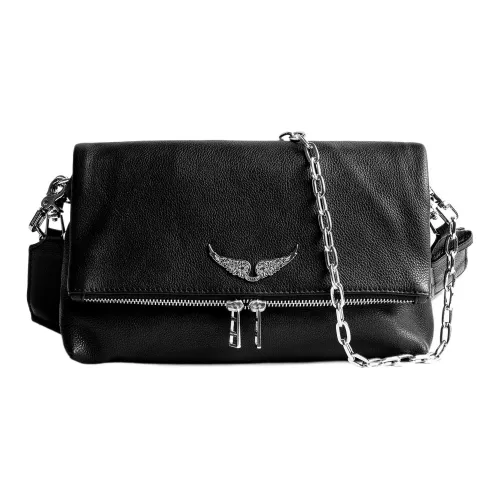 Zadig Voltaire Rocky Коровья кожа Сумка через плечо Женская Черная