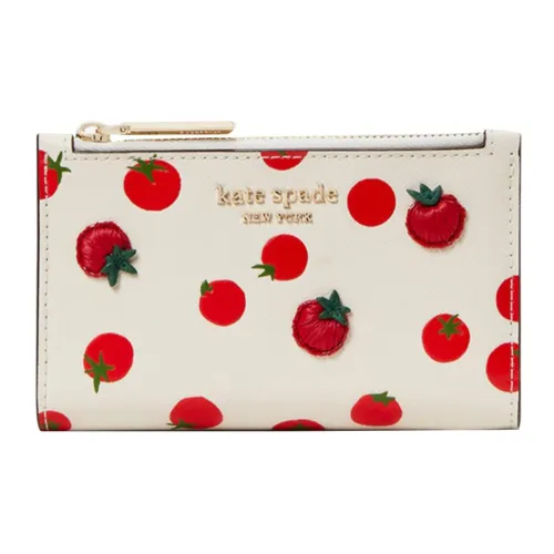 Kate Spade Коровья кожа Держатель для карт кошелек Маленький Women's White