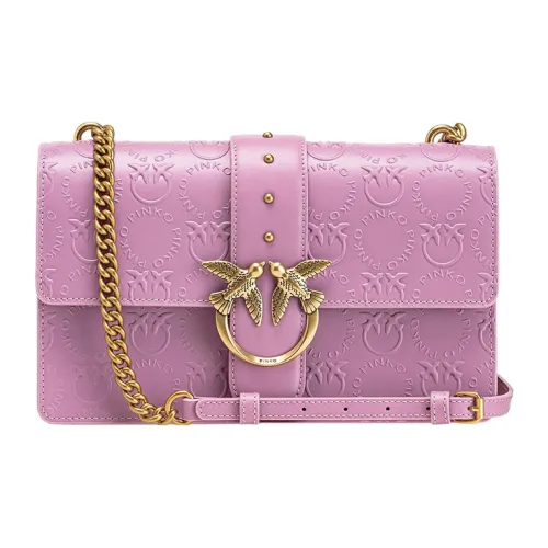 PINKO Love Icon Коровья кожа Сумка через плечо Женская Светло-фиолетовая