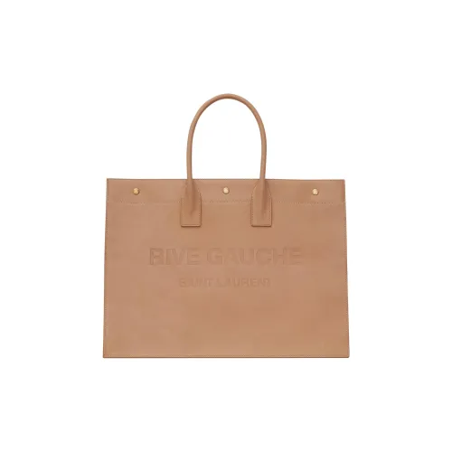 SAINT LAURENT Rive Gauche Коровья кожа Тоут Сумка Сумка для покупок Сумка Большая Унисекс Коричневый