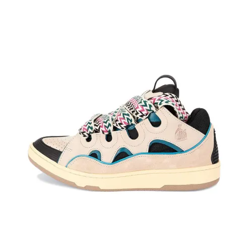 Lanvin Curb Low Топ Стильные Скейтбординги Мужской Бежевый