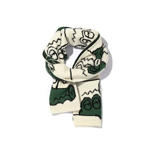 Clect Акриловые вязаные шарфы Женские Бежевый Черный