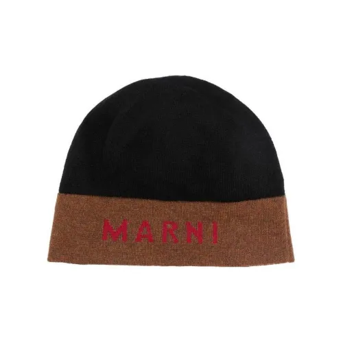 MARNI Шерстяные Шапки Унисекс Черного Цвета
