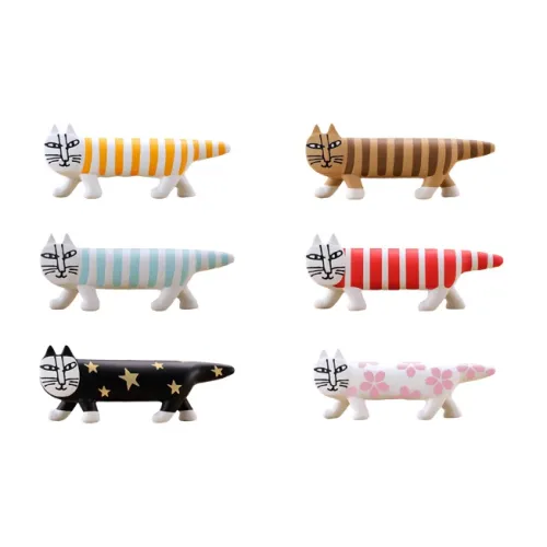 Ocean Church Swedish Керамика ARTIST Lisa Larson's Work Mikey Полосы Кошка 2 с Ошеломленным Выражением