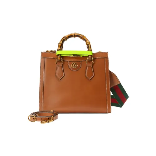 GUCCI Diana Кожа Тоут Сумка Сумка для покупок Сумка через плечо Сумка Маленькая Женская Коричневая