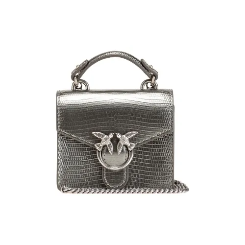 PINKO Коровья кожа Swallow Сумка Сумка через плечо Сумка Женская Античная серебряная