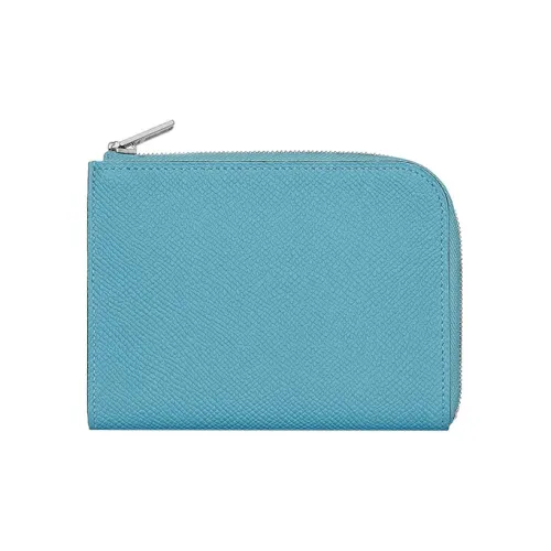 HERMES Epsom Телячья кожа Кошелек Женские P3 BLEU DU Nord Northern Синий