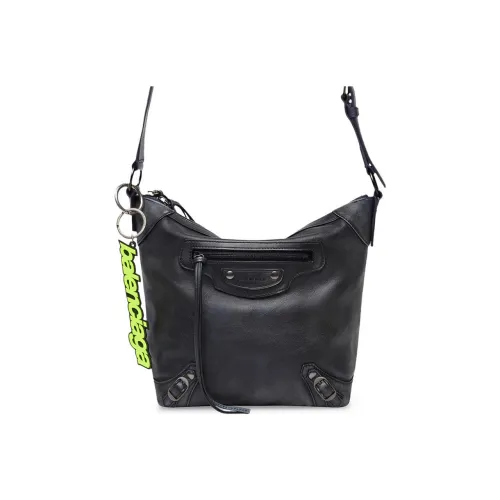 Balenciaga Neo Classic Потертый Телячья Кожа Сумка-хобо Сумка через плечо Сумка через плечо Женская Темно-синий