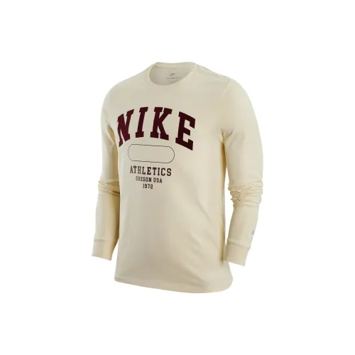 Nike Экрю Мужские T-рубашки