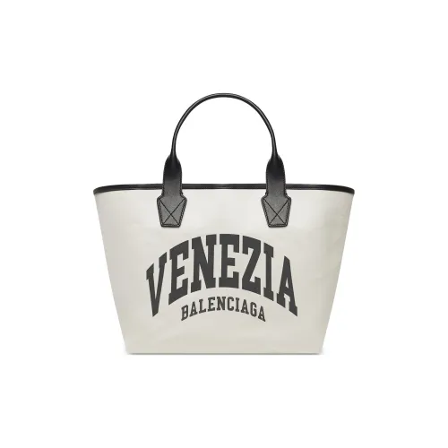 Balenciaga Хлопок холст телячья кожа тоут сумка сумка для покупок холщовая сумка сумка на одно плечо большая женская бежевая