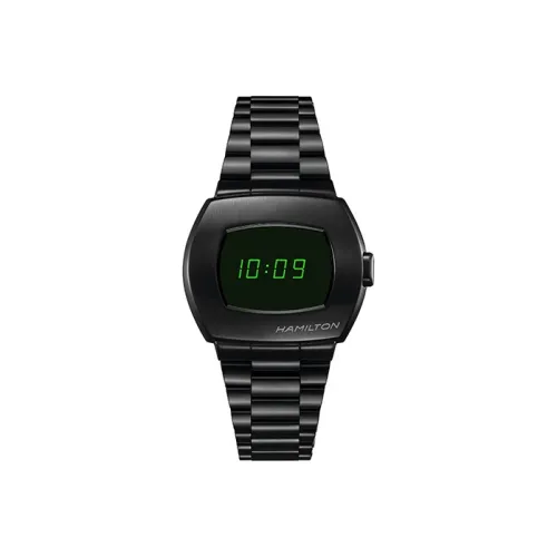 HAMILTON Quartz Механизм Мужские часы Часы 41*35 мм 40,8*34,7 мм Черный циферблат Нержавеющая сталь с PVD покрытием Корпус часов