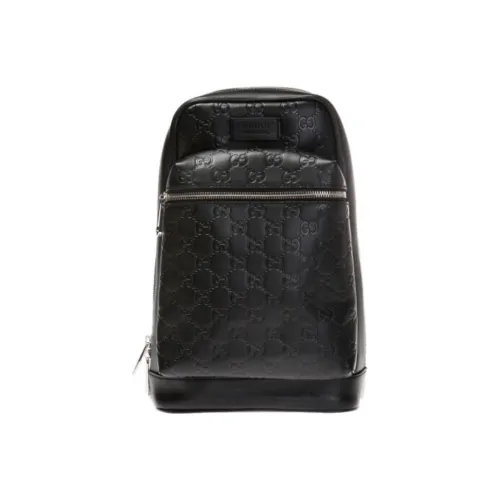 GUCCI Сумка через плечо из коровьей кожи сумка-слинг плечевая сумка мужская черная