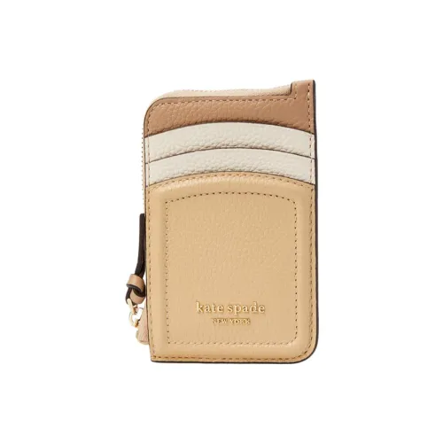 Kate Spade Knott Коровья кожа Держатель для карт Женский Бежевый Желтый и Белый