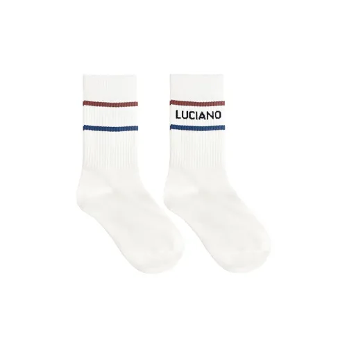 Charlie Luciano Белые Унисекс Колено Высокие Носки