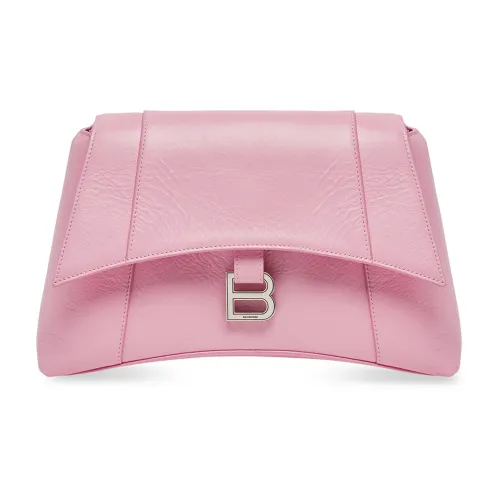 Balenciaga Downtown Коровья кожа с кожаными вставками ручная сумка через плечо женская розовая