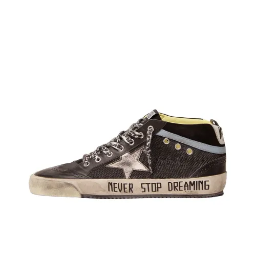 Golden Goose Mid Star Стильные Скейтбординги Мужской Черный Эффект Потертости