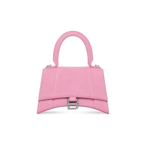 Balenciaga HOURGLASS Деним Сумка через плечо Сумка Маленькая Женская Розовая