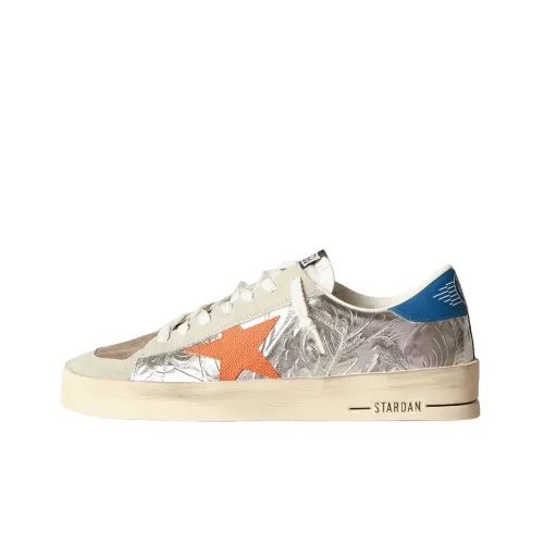Golden Goose Stardan Стильные Скейтбординги Мужские Белый Серебряный Потертый