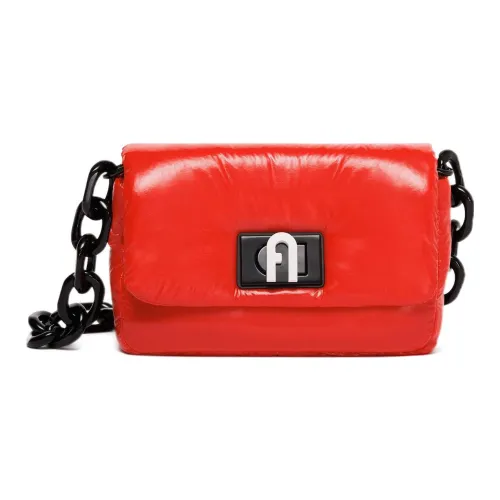 Furla 1927 Collection Яркий Нейлон Сумка через плечо Сумка на плечо Женская Гранатово-красный