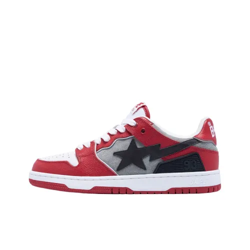 A BATHING APE SK8 STA Стильные Скейтбординги Женские Белые Серые Красные