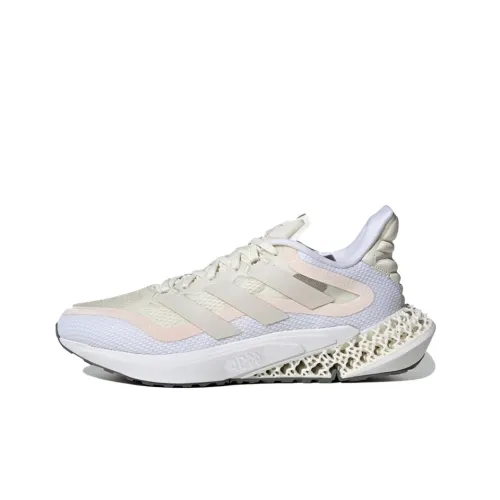 Adidas 4D FWD Pulse 2 Slip-resistant Abrasion-resistant Breathable Low-Top Running Shoes Women's Beige White Pink