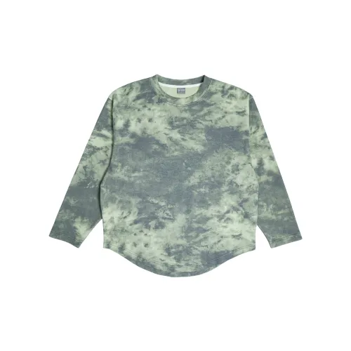 Bodydream Длинный рукав Т-рубашка Унисекс Tie Dye Зеленый