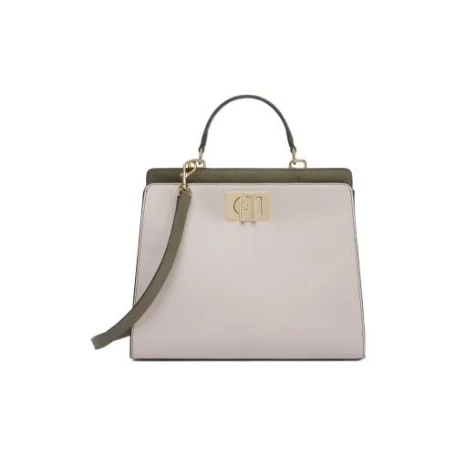 Furla 1927 Collection Кожа Сумка Сумка через плечо Сумка через плечо Маленькая Женская Жемчужно-белая и Черная и Шалфейно-зеленая