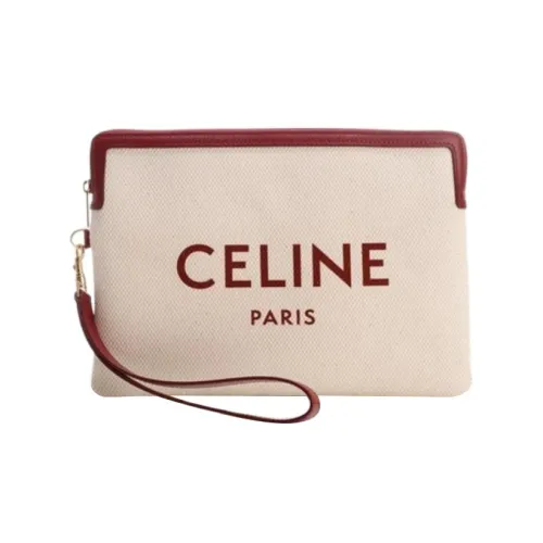 CELINE Ткань Коровья кожа Клатч Маленький Женский Красный