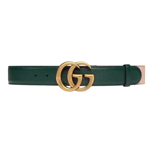 GUCCI Кожаные ремни Женские Зеленый Розовый Ширина 4CM