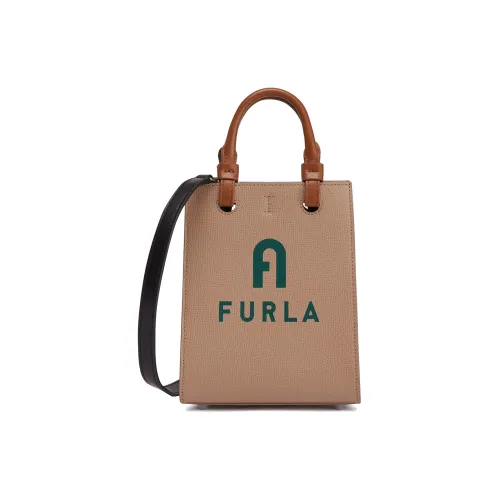 Furla Кожа Тоут Сумка Сумка для покупок Сумка Сумка через плечо Сумка через плечо Мини Женская Серый Яшма