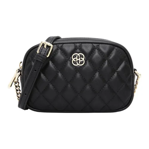 HONGU Сумка из коровьей кожи с цепочкой сумка через плечо стандартная женская черная