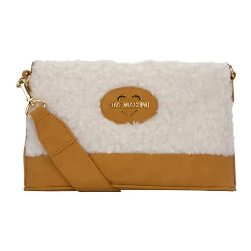 LOVE MOSCHINO Полиэстер Сумка через плечо Женская Экрю Коричневый