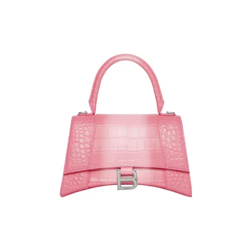 Balenciaga HOURGLASS Телячья кожа Сумка Hourglass Сумка через плечо Сумка Маленькая Женская Розовая