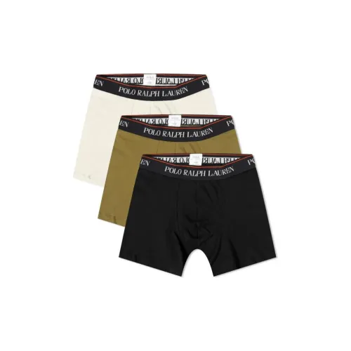 Polo Ralph Lauren FW22 Трусы Мужские 1 Комплект 3 Пачки Черный+CAMEL+Экрю