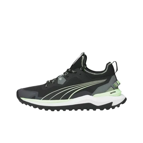PUMA Shock Absorbers Slip-Resistant Abrasion-Resistant Low-Top Беговые кроссовки Мужские Черный Зеленый Белый